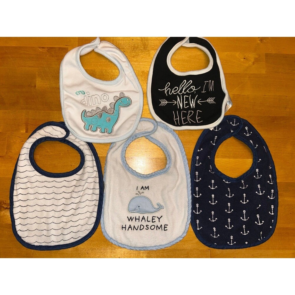 Baby Boy Bib Lot of 5
